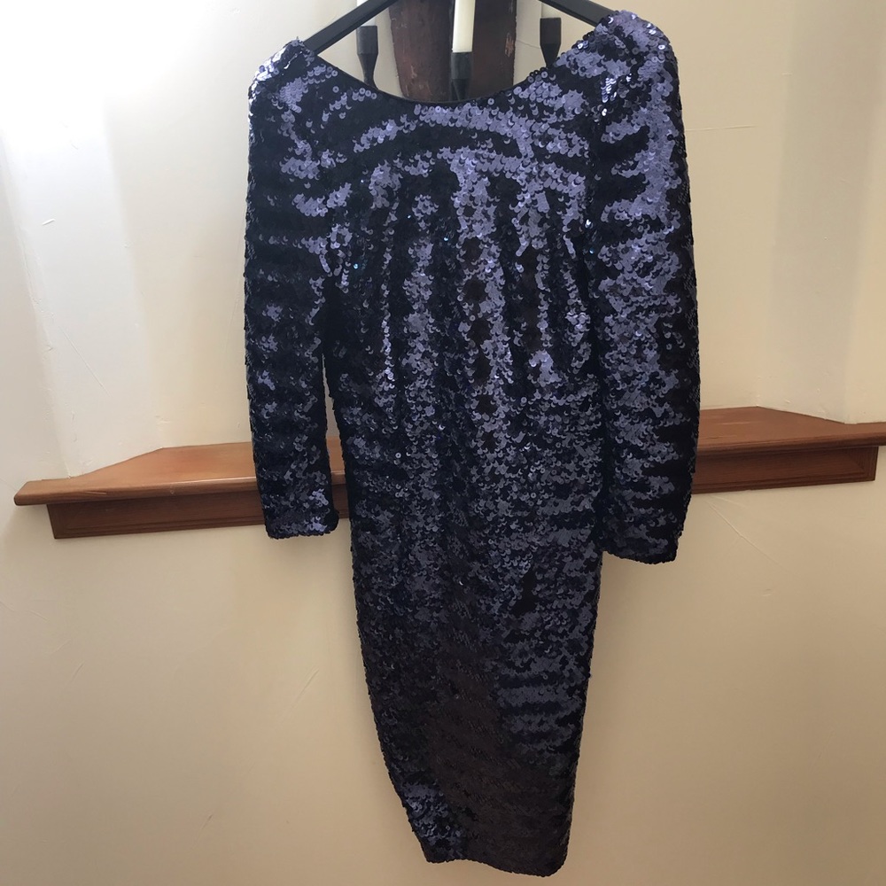 Sequin royal blue prom dress